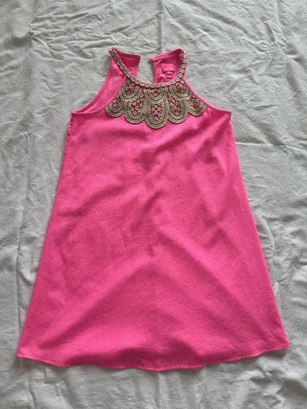 Lilly Pulitzer Girls Mini Pearl Shift Prosecco Pink Size 14